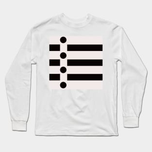 simple geometric monochrome abstract pattern Long Sleeve T-Shirt